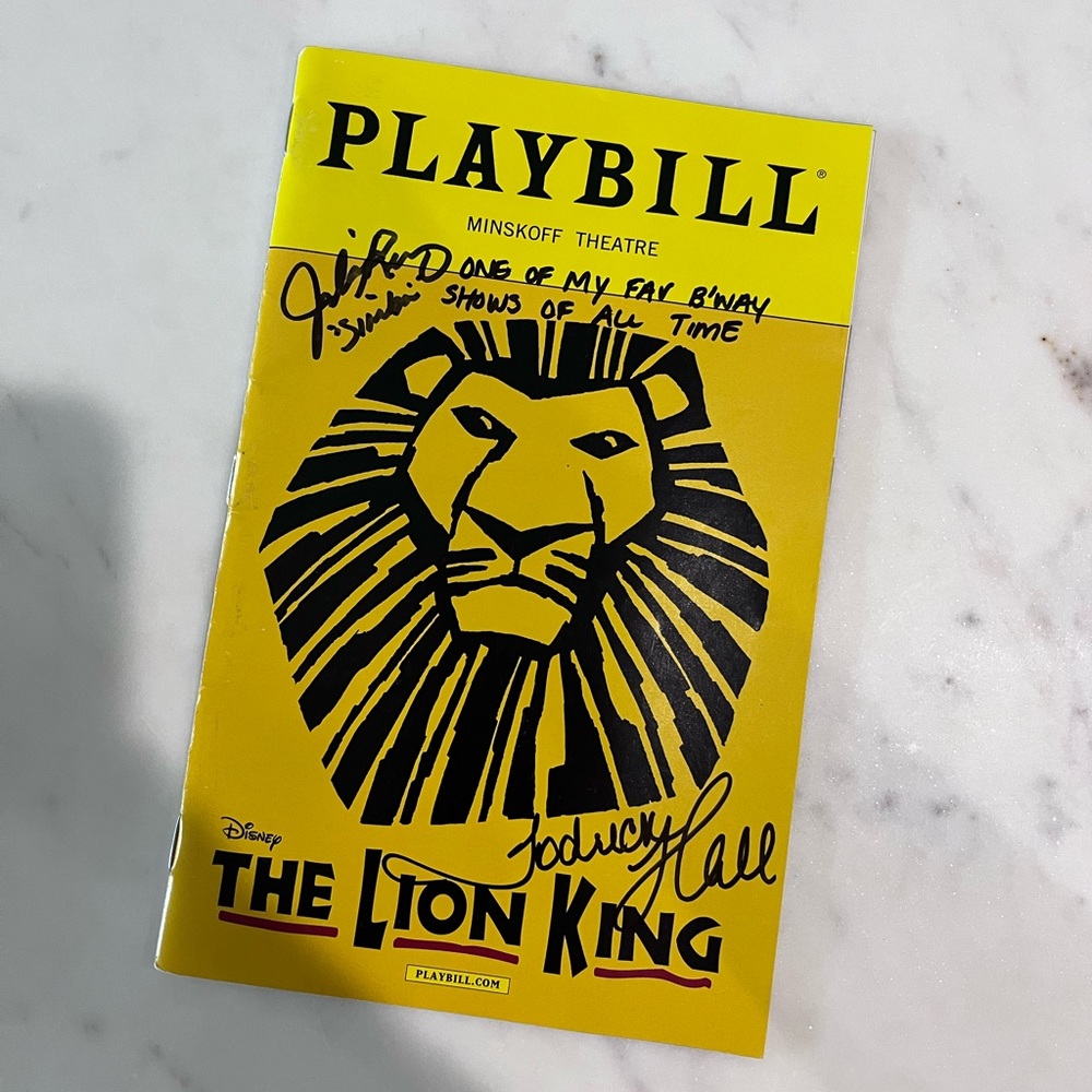 Todrick Hall & Jelani Remy Lion King Musical Playbill Signed